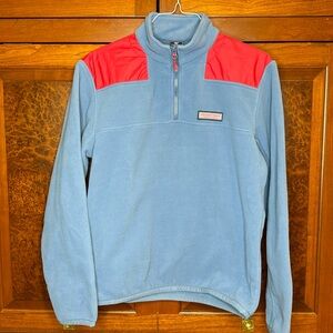 Vineyard vines men’s S Shep shirt 1/4 zip, 100% polyester, blue fleece, 🥍